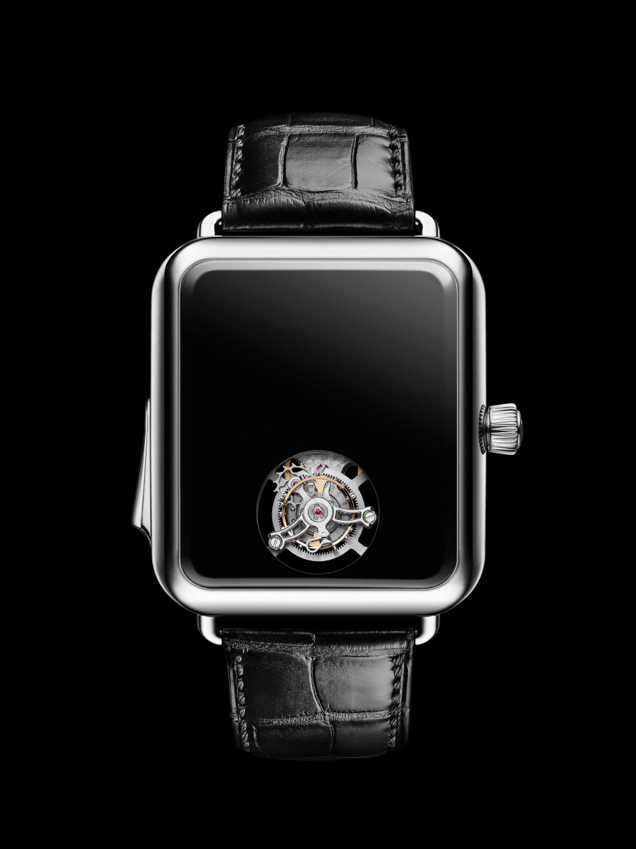 別名 Apple Watchのフリした超高級時計 音でしか時間がわからない スイス アルプ ウォッチ コンセプト ブラック ガジェット通信 Getnews