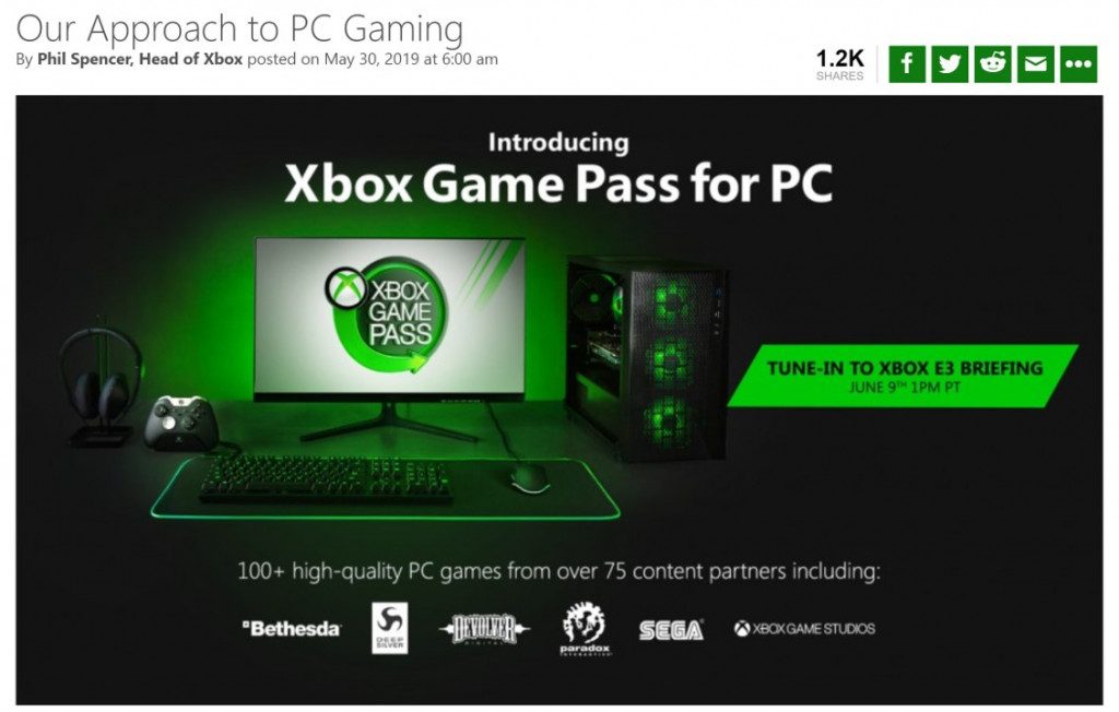 マイクロソフト Pc向け定額ゲームサービス Xbox Game Pass For Pc を発表 ガジェット通信 Getnews