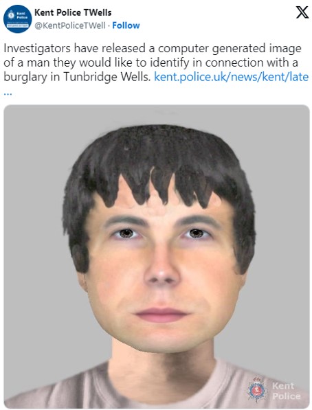 イギリスの警察が公開した容疑者のコンピューター生成画像が話題