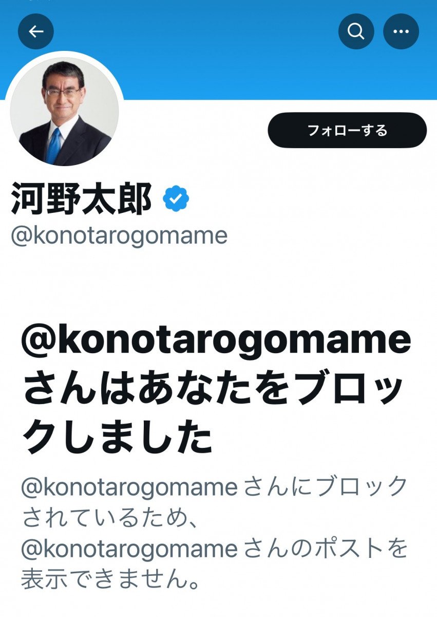 経済評論家・渡邉哲也さんが河野太郎さんにブロックされていることが判明