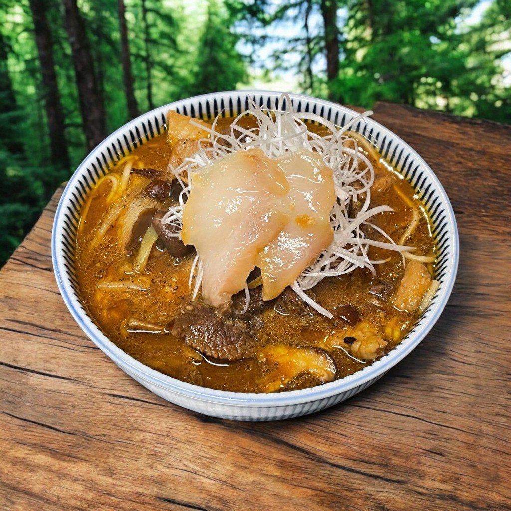 ツキノワグマ肉のラーメンがマジ大人気！ キッチンきらくのツキノワグマの中華そば