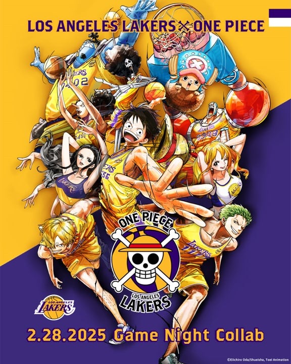 ロサンゼルス・レイカーズとアニメ『ONE PIECE』のコラボレーション