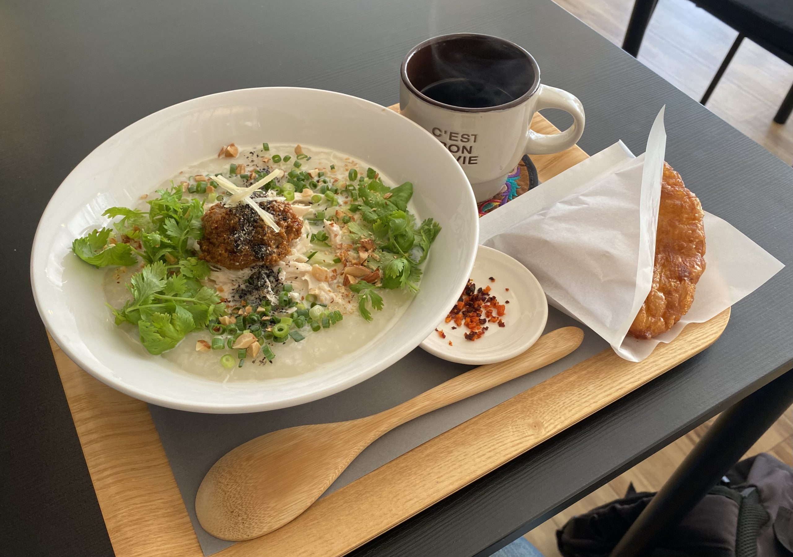 【糸島市・筑前前原】豆乳粥×ネギパイで体ぽかぽか / 香港風朝ごはんなら「テディのおかゆや」【ガジェ通糸島編集部】